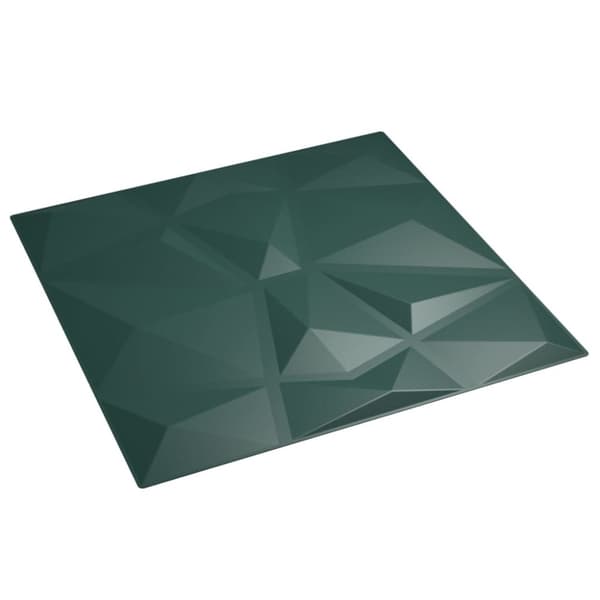 vidaXL vægpaneler 48 stk. 50x50 cm 12 m² XPS diamant grøn -  Vægpaneler