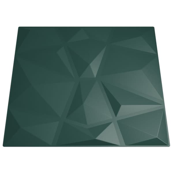 vidaXL vægpaneler 48 stk. 50x50 cm 12 m² XPS diamant grøn -  Vægpaneler