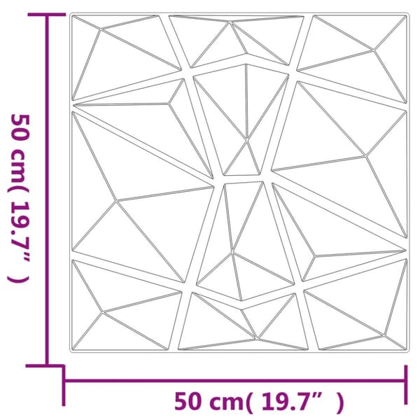 vidaXL vægpaneler 48 stk. 50x50 cm 12 m² XPS diamant grøn -  Vægpaneler