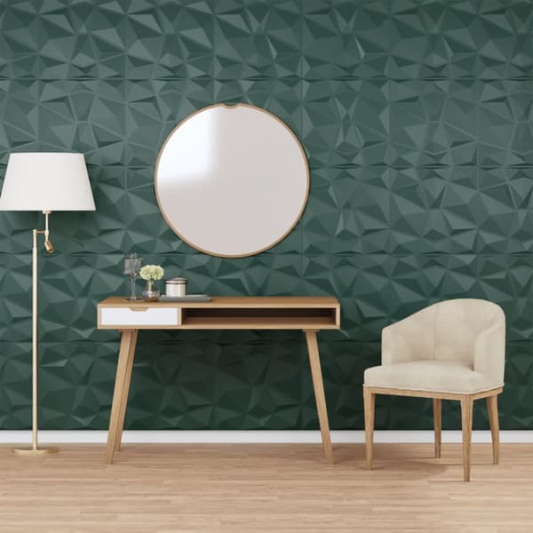 vidaXL vægpaneler 48 stk. 50x50 cm 12 m² XPS diamant grøn -  Vægpaneler