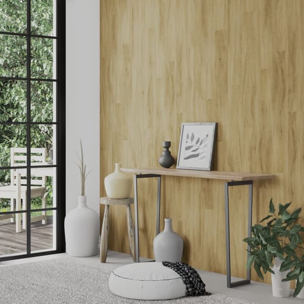 The Living Store Väggpaneler träimitation brun PVC 2,06 m² - Väggpaneler