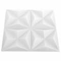 Pikkukuva 6 / 7: Seinäpaneelit - Living 3D-seinäpaneelit 24 kpl 50x50 cm valkoinen origami 6 m²