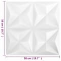 Pikkukuva 7 / 7: Seinäpaneelit - Living 3D-seinäpaneelit 24 kpl 50x50 cm valkoinen origami 6 m²