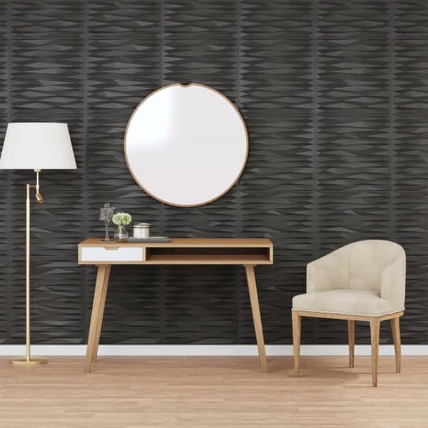 Seinäpaneelit 48 kpl musta 50x50 cm XPS 12 m² tähti