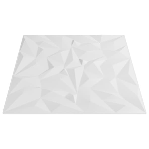 vægpaneler 12 stk. 50x50 cm 3 m² XPS ametyst hvid