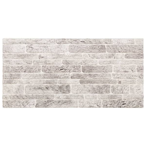 vidaXL 3D-veggpaneler 10 stk lysegrå 100x50 cm EPS