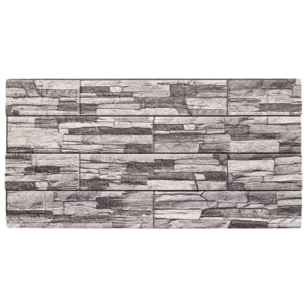 vidaXL 3D-vægpaneler 10 stk. 100x50 cm EPS lysegrå