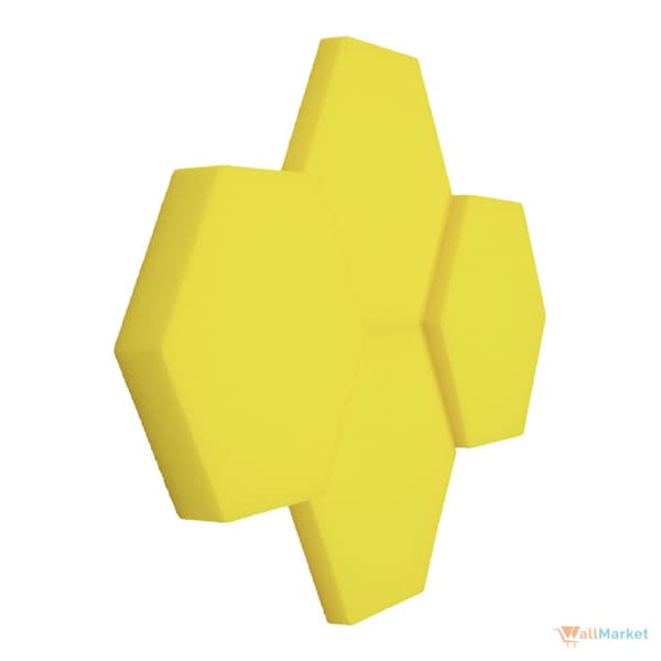 3D dekorativt skumvægpanel WallMarket Lemon hexagon, tykkelse 2,5 cm