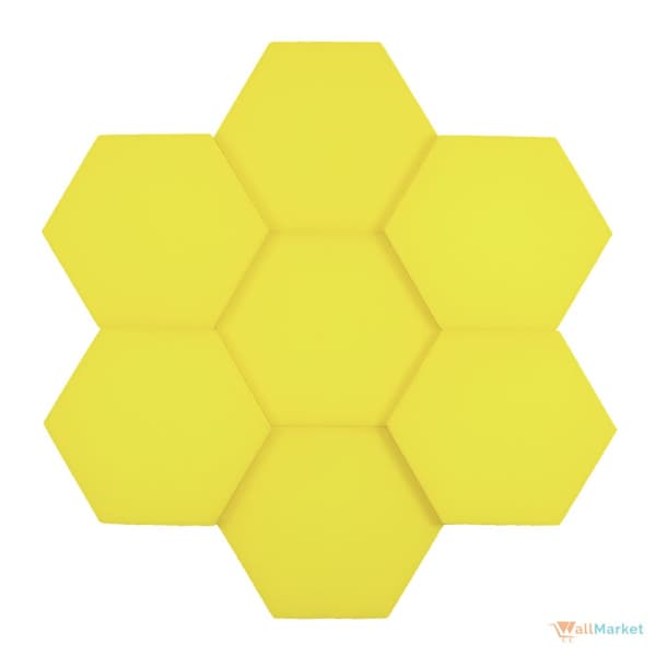 3D dekorativt skumvægpanel WallMarket Lemon hexagon, tykkelse 2,5 cm