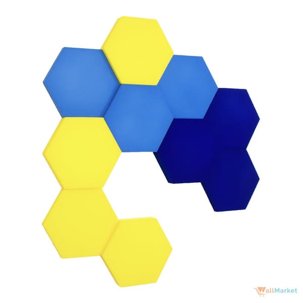 3D dekorativt skumvægpanel WallMarket Lemon hexagon, tykkelse 2,5 cm