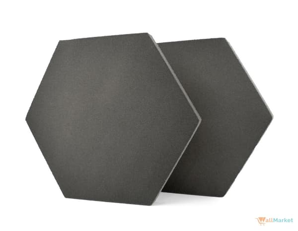 3D dekorativt skumvægpanel WallMarket Hexagon grå, tykkelse 2,5 cm