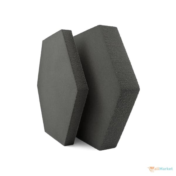 3D koristeellinen vaahtomuovi seinäpaneeli WallMarket Hexagon harmaa, paksuus 4,5 cm