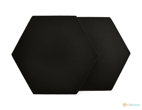 3D dekorativt skumvægpanel WallMarket Hexagon sort, tykkelse 4,5 cm