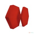 Miniatyrbillede 3 af 10: 3D dekorativt skumvægpanel WallMarket Hexagon rød, tykkelse 2,5 cm