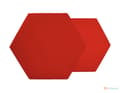 Miniatyrbillede 2 af 10: 3D dekorativt skumvægpanel WallMarket Hexagon rød, tykkelse 2,5 cm