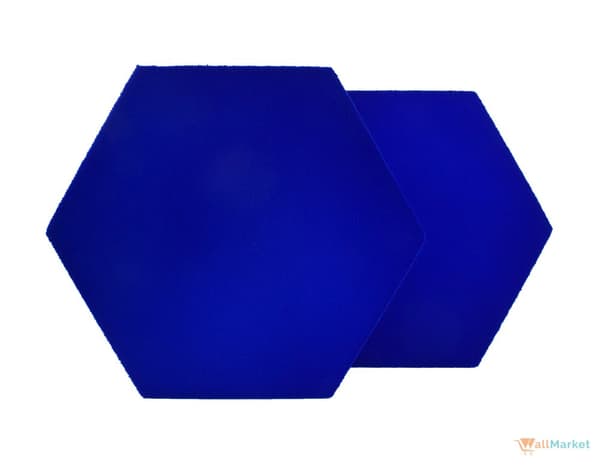 3D dekorativt skumvægpanel WallMarket Hexagon mørkeblå, tykkelse 2,5 cm