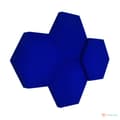 Pikkukuva 3 / 10: 3D koristeellinen vaahtomuovi seinäpaneeli WallMarket Hexagon tummansininen, paksuus 4,5 cm