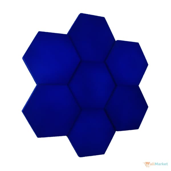 3D koristeellinen vaahtomuovi seinäpaneeli WallMarket Hexagon tummansininen, paksuus 4,5 cm