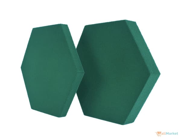 3D dekorativt skumvægpanel WallMarket Grøn sekskant, tykkelse 3,5 cm