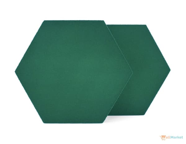3D dekorativt skumvægpanel WallMarket Grøn sekskant, tykkelse 3,5 cm