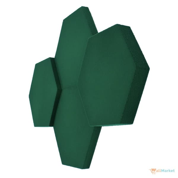 3D dekorativt skumvægpanel WallMarket Grøn sekskant, tykkelse 4,5 cm