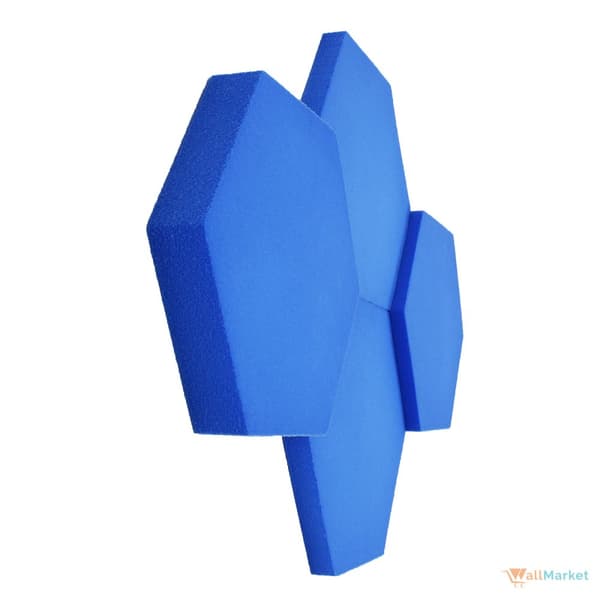 3D koristeellinen vaahtomuovi seinäpaneeli WallMarket Hexagon vaaleansininen, paksuus 2,5 cm