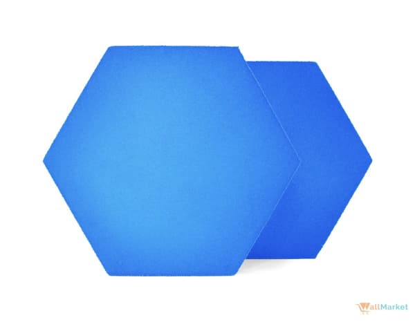 3D dekorativt skumvægpanel WallMarket Hexagon lyseblå, tykkelse 4,5 cm