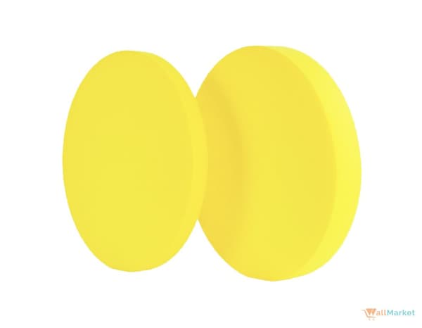 3D dekorativt skumvægpanel WallMarket Circle citron, tykkelse 2,5 cm