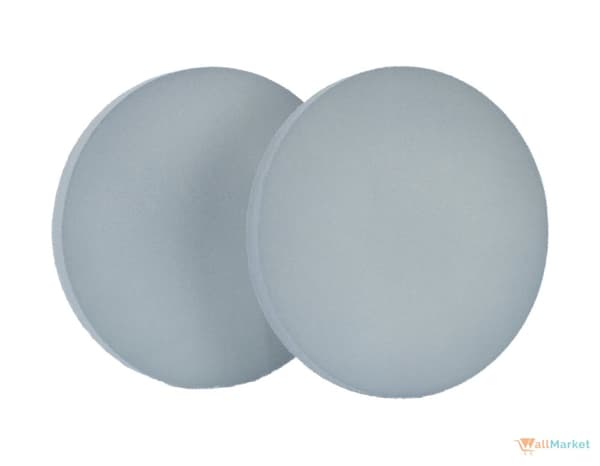 3D dekorativ väggpanel i skum WallMarket Circle ljusgrå, tjocklek 2,5 cm