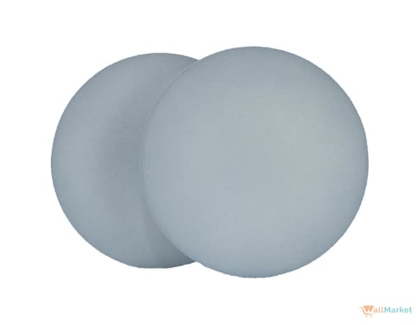 3D dekorativ väggpanel i skum WallMarket Circle ljusgrå, tjocklek 2,5 cm