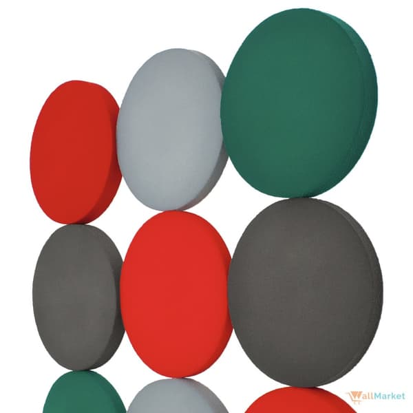 3D dekorativt skumvægpanel WallMarket Circle, grå, tykkelse 2,5 cm