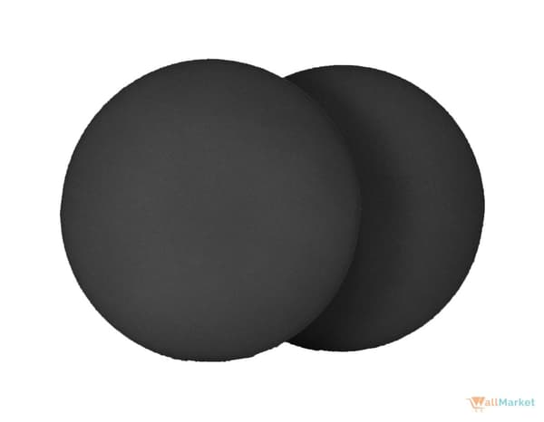 3D koristeellinen vaahtomuovi seinäpaneeli WallMarket Circle, musta, paksuus 4,5 cm