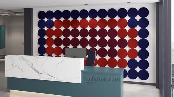 3D dekorativ väggpanel i skum WallMarket Circle, mörkblå, tjocklek 3,5 cm