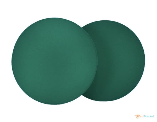 3D dekorativt skumvægpanel WallMarket Circle, grøn, tykkelse 2,5 cm