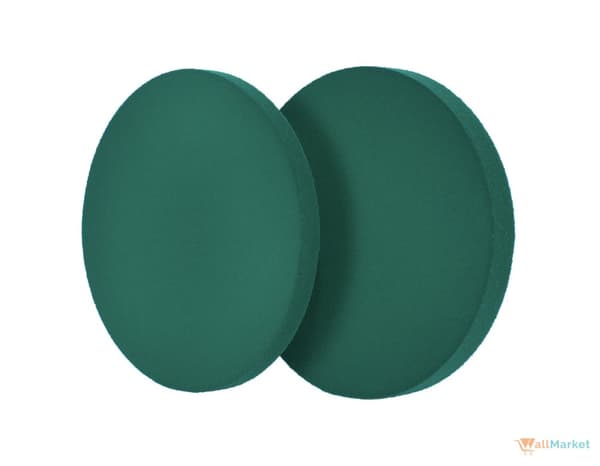 3D dekorativ väggpanel i skum WallMarket Circle, grön, tjocklek 3,5 cm