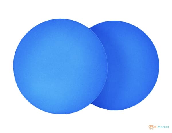 3D dekorativ väggpanel i skum WallMarket Circle ljusblå, tjocklek 2,5 cm