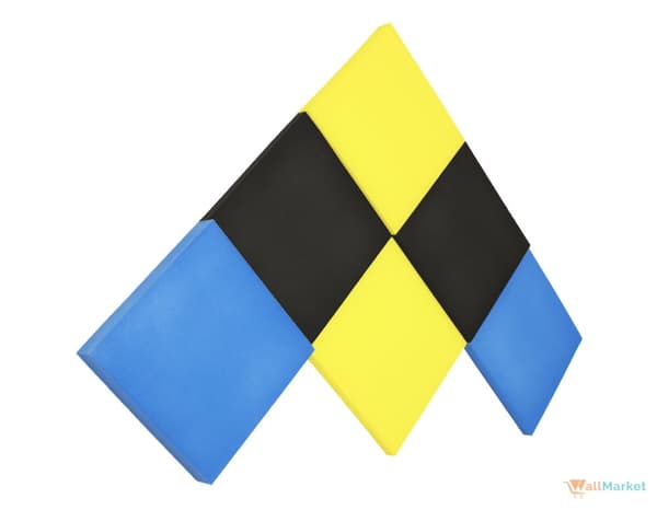 3D dekorativt skumvægpanel WallMarket Lemon square, tykkelse 3,5 cm