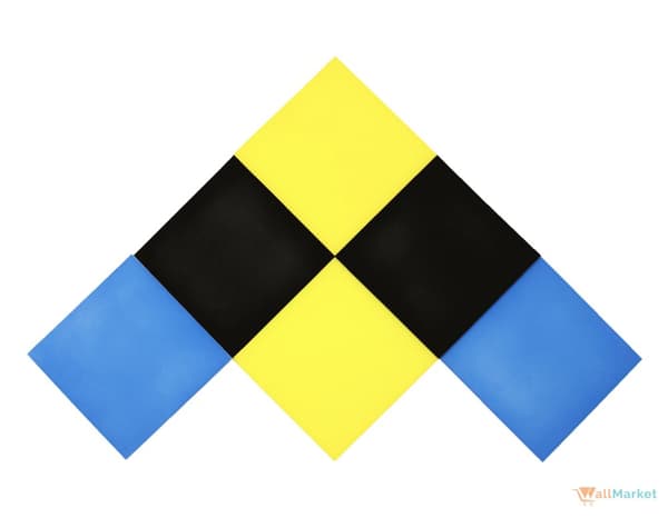 3D dekorativt skumvægpanel WallMarket Lemon square, tykkelse 4,5 cm