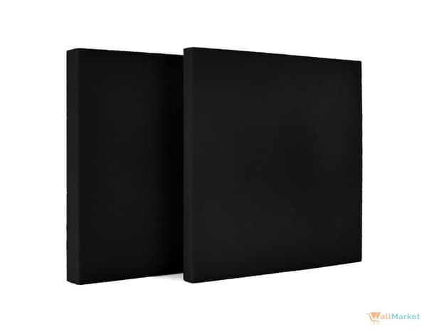 3D dekorativt skumvægpanel WallMarket Square, sort, tykkelse 2,5 cm