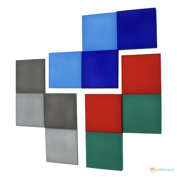 3D dekorativ väggpanel i skum WallMarket Square, mörkblå, tjocklek 3,5 cm