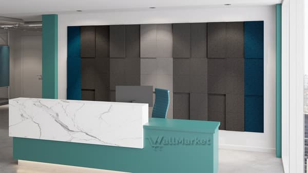 3D dekorativ väggpanel i skum WallMarket Square, mörkblå, tjocklek 3,5 cm