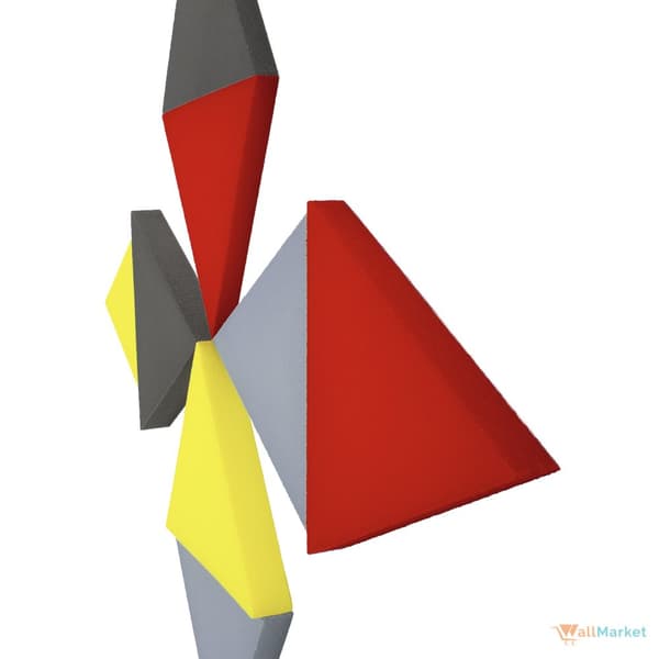 3D dekorativt skumvægpanel WallMarket Lemon trekant, tykkelse 3,5 cm