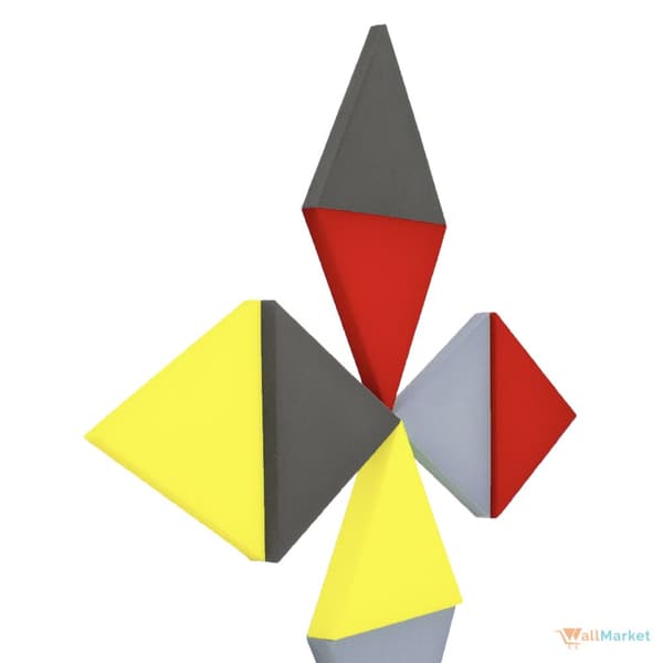 3D dekorativt skumvægpanel WallMarket Lemon trekant, tykkelse 3,5 cm