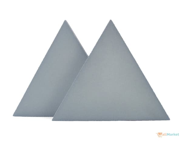 3D dekorativt skumvægpanel WallMarket Trekant lysegrå tykkelse 4,5 cm