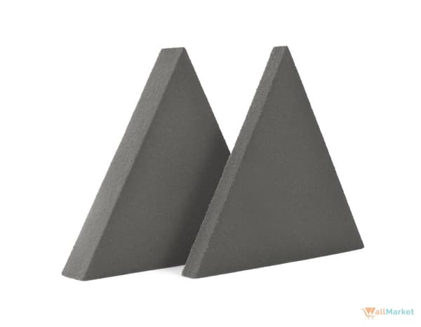 3D dekorativt skumvægpanel WallMarket Trekantgrå tykkelse 2,5 cm