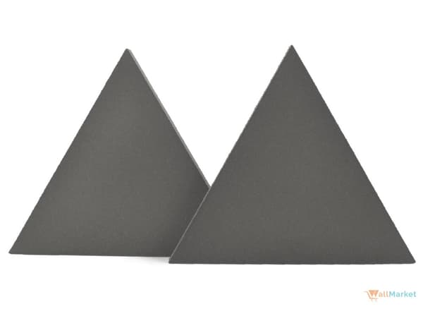 3D dekorativt skumvægpanel WallMarket Trekantgrå tykkelse 4,5 cm