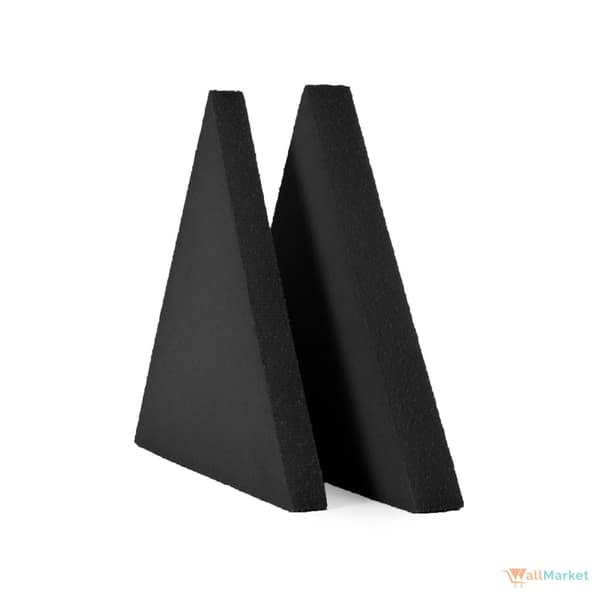 3D dekorativt skumvægpanel WallMarket Triangle sort, tykkelse 3,5 cm