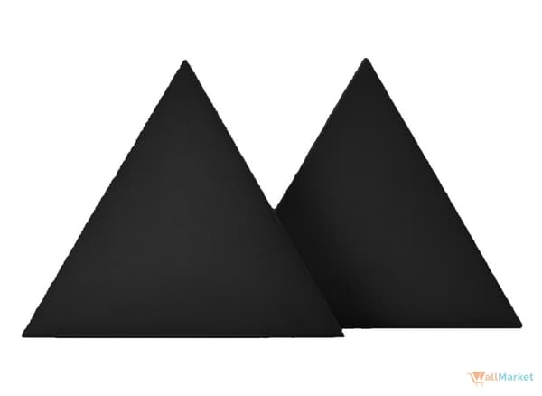 3D dekorativt skumvægpanel WallMarket Triangle sort, tykkelse 3,5 cm