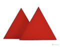 Miniatyrbillede 2 af 10: 3D dekorativt skumvægpanel WallMarket Trekant rød, tykkelse 4,5 cm