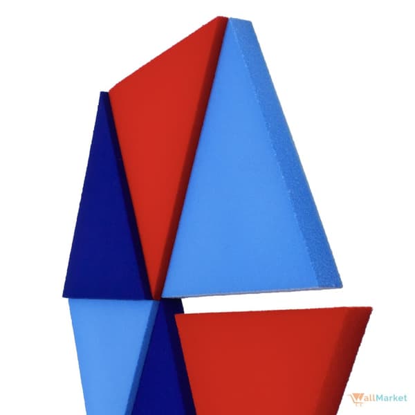 3D koristeellinen vaahtomuovi seinäpaneeli WallMarket Triangle tummansininen, paksuus 4,5 cm